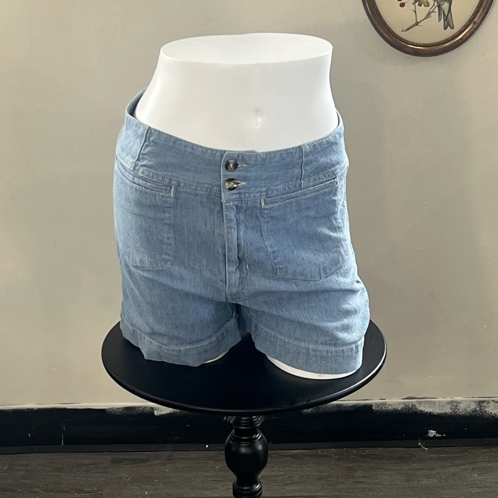 Pilcro and the Letterpress by Anthropologie Light Wash Denim Shorts Size 6